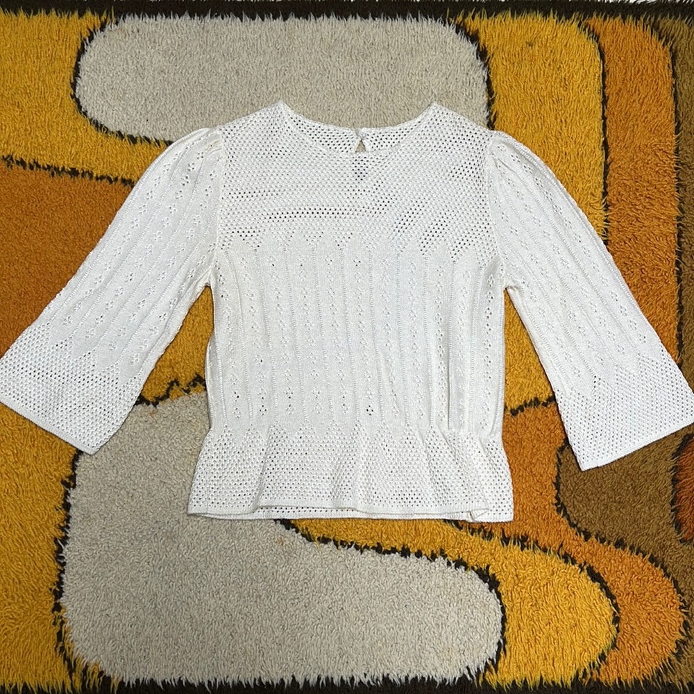 Vintage Peplum Knit Sweater